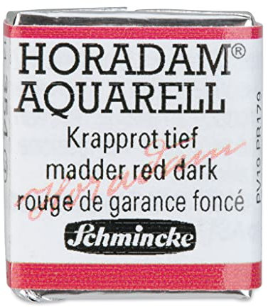 Schmincke – HORADAM® AQUARELL - feinste Künstler-Aquarellfarben, 354 Krapprot tief, 14 354 044, 1/2 Näpfchen