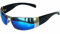 GANGSTER SONNENBRILLE Schwarz blau verspiegelt SPORTBRILLE MOTORRADBRILLE SPORT BRILLE (blau verspiegelt)