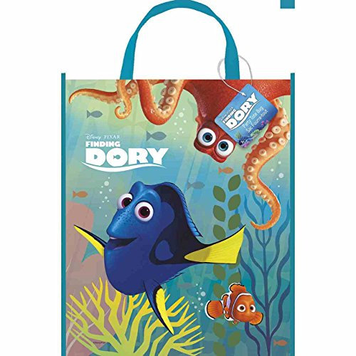 Unique Party Bolsa Grande de plástico para Fiesta de Buscando a Dory, 33 x 28 cm