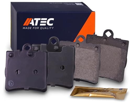 ATEC Germany Bremsbelagsatz Hinterachse, Bremsbeläge Bremsklötze hinten, 4 Stück, Kompatibel mit CHRYSLER CROSSFIRE, MERCEDES C-Klasse (W202) (W203) (CL203)(S202), CLC, CLK, E-Klasse (W210), SLK