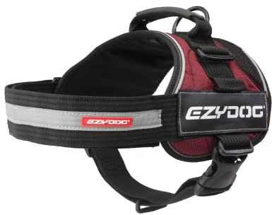 EzyDog Convert Harness, L, Burgundy