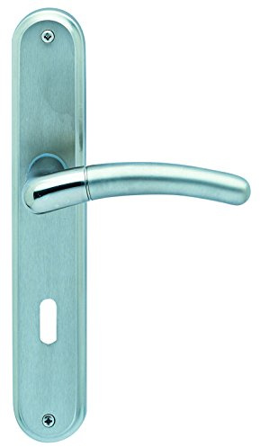 Alpertec Betty - LS Messing chrom satiniert für Zimmertüren Drückergarnitur Türdrücker Türbeschläge, 32961053