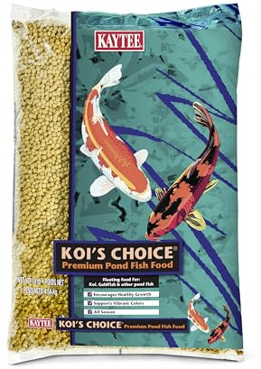 Kaytee Koi’s Choice Koi Floating Fish Food, For Koi, Goldfish and Pond Fish, 10 pounds
