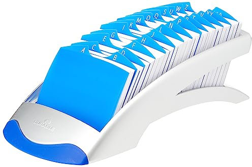 Durable TelIndex desk Adresskartei (500 Karteikarten) 1 Stück, silber, 241223