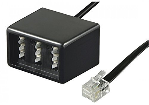 Wentronic Telefon Adapter (RJ11 Stecker auf TAE Buchsen NFN) schwarz