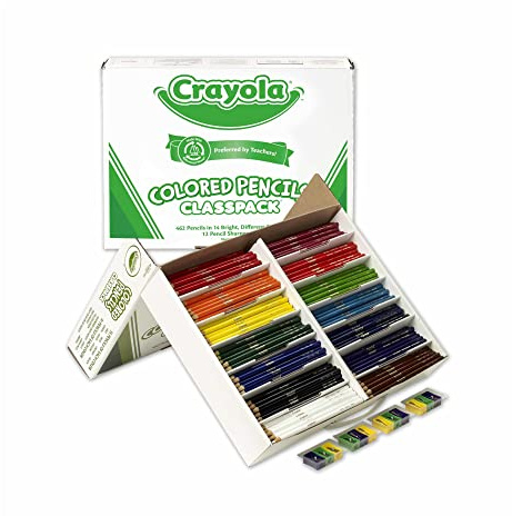 Crayola Colored Pencil Classpack (462ct), Bulk Colored Pencils, 14 Assorted Colors, School Supplies for Teachers, Ages 4+