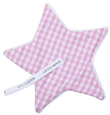 LITTLE DUTCH 3910 Schnullertuch Rosa klein kariert