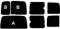 PSSC Pre Cut Rear Car Window Films for Renault Kangoo 1998 to 2015 05% Very Dark Limo Tint
