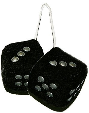 Kaufmann Neuheiten AZ-LUF-500 Funky Dice Lufterfrischer-Würfel, schwarz