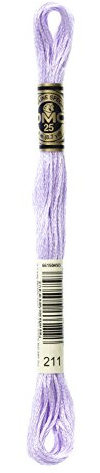 DMG Plaid Cotton Thread, Variegated for Stitching, 8 Metres 12-Pack Light lavender