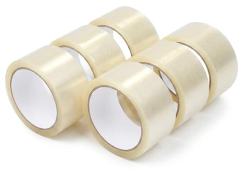 Midori PP Klebeband 48 mm x 66 m | 36 Rollen, Transparent laut | 45 my Economy | 6 in Folie, 36 im Karton