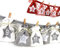 Frau WUNDERVoll® Adventskalender zum Befüllen - Stoff, grau weiß/Weihnachtskalender Zahlen Beutel Sack Säcke Säckchen Stoffbeutel Baumwolle Baumwollsäckchen Geschenkbeutel Stoffsack Stoffsäckchen