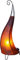 GURU SHOP Hennalampe, Leder Tischlampe/Tischleuchte - Alban Orange, 70x22x22 cm