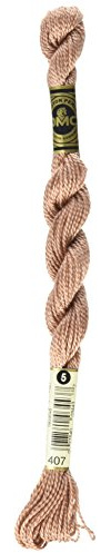 DMC 115 5-407 Pearl Cotton Thread, Dark Desert Sand, Size 5