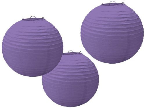 PARTY DISCOUNT Lampions lila, 20.4 cm, 3 STK.