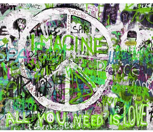 Fototapete murando 400x280 cm Vlies Tapeten Wandtapete XXL Moderne Wanddeko Design Wand Dekoration Wohnzimmer Schlafzimmer Büro Flur Graffiti bunt f-B-0041-a-d