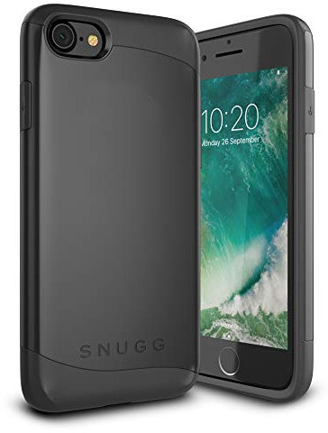 Snugg iPhone SE (2020) / 8 / 7 Hülle, Apple iPhone SE Stoßfeste Schutzhülle Case Tasche [Infinity Range] Schützende Hardcase – Schwarz