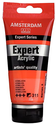 Amsterdam Expert Series Acrylic Paint Vermillon 311 - Tube de 75 ml - Qualité professionnelle, corps épais, excellente résistance à la lumière, finition durable et flexible