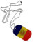 Dog Tag Andorra - 3 x 5 cm
