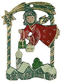 Zinnfigur Engel über Dorf