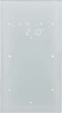 Sensor 2 fases confort con termostato, berker TS sensor de hager, cristal, blanco polar