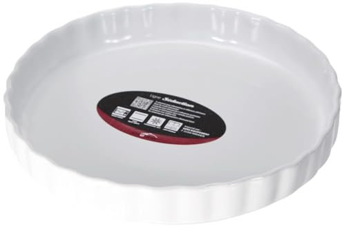 CREALYS 512734 Obstkuchenform, Keramik, 28 cm, Weiß