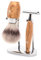 MÜHLE Rasierset - Kosmo Serie - Silvertip Fibre - Rasierhobel - Olivenholz