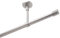 DécoProfi Gardinenstangen Chrom Matt 1-läufig Ø 16 mm L: 160 cm I Endkappe mit RilleGardinen/Vorhangstange im Set I Inklusive Träger, Befestigung und Endstücke I Decken- oder Wandbefestigung