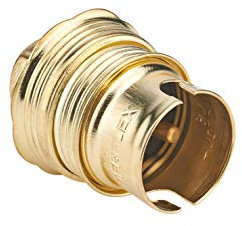 Douille ampoule - Soquet ampoule - Douille lumière - Douille de lampe - Raccord électrique - Douille de chantier - Douille B22 Laiton Double Bague - Debflex - 712020