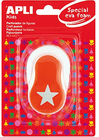 APLI Kids 13298 - Perforadora especial goma EVA figura estrella, 25.4 mm