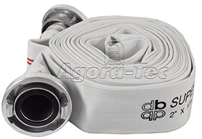 Agora-Tec® C - Schlauch (52mm, 10 bar) / Feuerwehrschlauch/Industrieschlauch/Bauschlauch 10 Meter inkl. 2 STK. C - STORZ Kupplungen