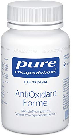 Pure Encapsulations - AntiOxidant Formel - Immunsystem unterstützen, Skincare, Antioxidativ - Vitamin C, B2, E, Zink, Selen - 60 Kapseln