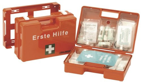 LEINA-WERKE REF 21092 Erste-Hilfe-Koffer MAXI, Inhalt DIN 13169, orange