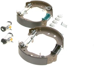 Bosch KS656 Kit Super Pro - Rear drum brake kit - 1 pre-assembled set, 2 wheel brake cylinders, 4 brake shoes