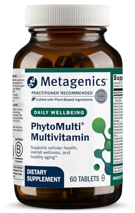 Metagenics PhytoMulti Multivitamin - 20+ Essential Vitamins & Minerals with Phytonutrients - Supports Healthy Aging, Cellular Health, Energy & Immune Function - Non-GMO & Gluten-Free - 60 Capsules