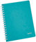 Leitz WOW Collegeblock A5 kariert, 160 Seiten, 80 Blatt FSC-zertifiziertes Papier 80 g/m², Doppelspiralbindung, PP-Einband, Notizbuch mit Sichthülle und Lineal, Für Büro oder Schule, Eisblau, 46410051
