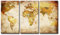 Visario 160 x 90 cm 1166 Bilder und Kunstdrucke auf Leinwand Bild Welt drei Teile