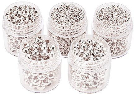PandaHall 5 Kasten rund Spacer Beads Metallperlen Zwischenperlen