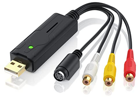 aplic USB 2.0 audio video grabber - version Windows 10 compatible - VHS - video adapter for processing and post-processing