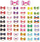 Chenkou Craft Hundehaar-Schleifen mit Gummiband, verschiedene Muster, 50 Stück / 25 Paar