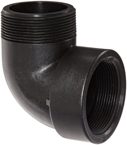 Banjo SL300-90 Polypropylene Pipe Fitting, 90 Degree Street Elbow, Schedule 80, 3 NPT Female x NPT Male