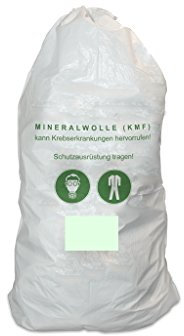 10er Pack Mineralwolle/KMF Bag 220 cm Entsorgung Sack TRGS 521