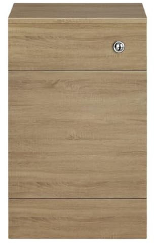 500mm Oak Back to Wall Toilet Concealed Cistern Housing Unit Bathroom Furniture