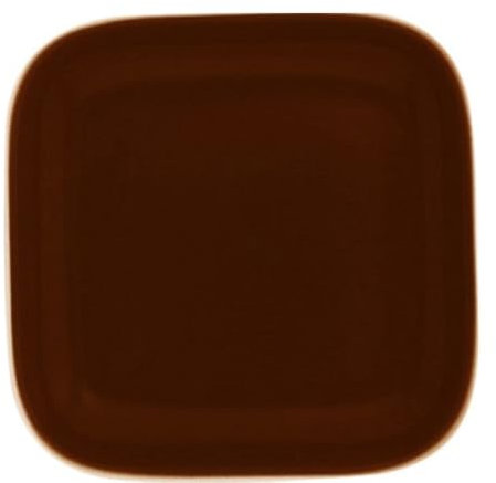 KAHLA 207761A72605C Pronto Colore Deckelchen eckig 10x10 cm chocolate brown|braune kleine Platte aus Porzellan