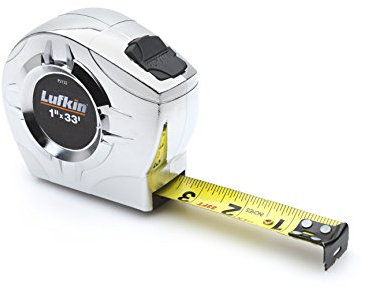 Lufkin P2133D Power Return Engineer's Tape, 1-Inch by 33-Feet, Chrome by Apex Tool Group