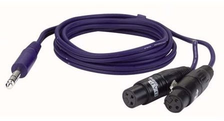 DAP Audio Stereo Klinke 6,3mm auf 2X XLR Female, 150cm