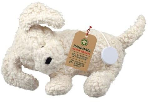 Efie Spieluhr Hund – Bio-Baumwolle (kbA), Made in Germany, mechanisch & waschbar, GOTS-zertifiziert - Melodie Brahms (⁠Guten Abend, gute Nacht)