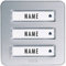 m-e modern-electronics KTA-3 A/S Klingelplatte mit Namensschild 3fach Silber 12 V/1A