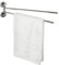 WENKO Power-Loc® Handtuchhalter mit 2 Armen Sion - Befestigen ohne bohren, Stahl, 4 x 11 x 37.5 cm, Chrom