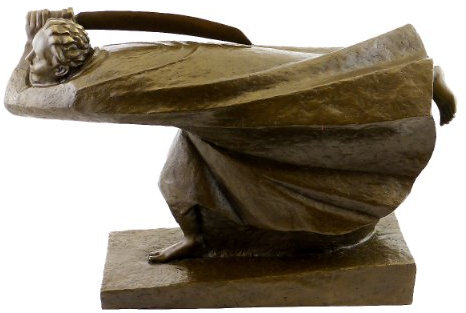 Kunst & Ambiente - Bronzefigur - Der Rächer (1914) - signiert - Ernst Barlach Skulptur - Güstrow Figur - Bildhauer Plastik